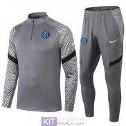 Inter Milan Formazione Felpa Grey + Pantaloni 2020/2021