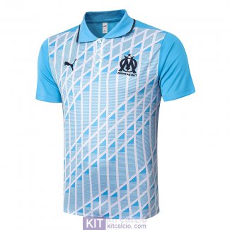 Maglia Olympique Marseille Polo Blue White 2020/2021