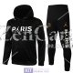 PSG x Jordan Felpa Cappuccio Black II + Pantaloni Black II 2021/