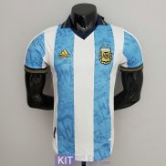 Maglia Authentic Argentina Commemorative White Blue 2021/2022