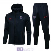 PSG Giacca Cappuccio Royal + Pantaloni Royal 2021/2022