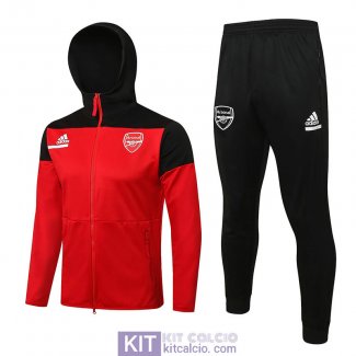 Arsenal Giacca Cappuccio Red I + Pantaloni Black I 2022/2023