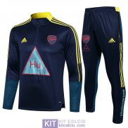 Arsenal x Human Race Formazione Felpa Navy + Pantaloni 2021/2022