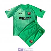 Maglia Barcelona Bambino Portiere Green 2021/2022