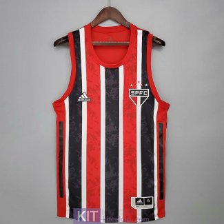 Maglia Sao Paulo FC Vest Red Black 2021/2022