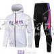 PSG x Jordan Giacca Cappuccio White I + Pantaloni Black 2021/202