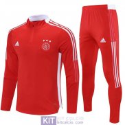 Ajax Formazione Felpa Red + Pantaloni Red 2021/2022