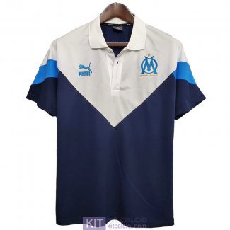 Maglia Olympique Marseille Polo White Blue 2020/2021