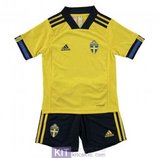 Maglia Svezia Bambino Gara Home EURO 2020