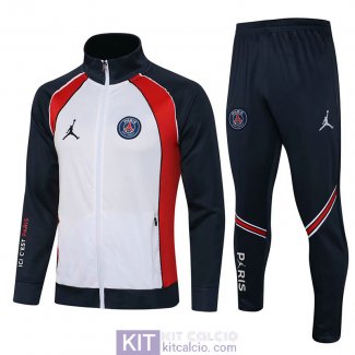 PSG x Jordan Giacca White Navy + Pantaloni Navy 2021/2022