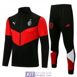 AC Milan Giacca Black Red + Pantaloni Black Red 2021/2022