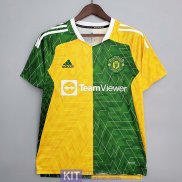 Maglia Manchester United Training Green Yellow II 2021/2022