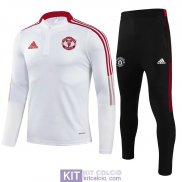 Manchester United Formazione Felpa White III + Pantaloni Black 2