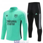 Arsenal Formazione Felpa Green + Pantaloni Black 2021/2022