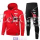 PSG x JORDAN Giacca Cappuccio Red + Pantaloni Black 2020/2021