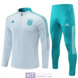 Bayern Munich Formazione Felpa Suit Grey + Pantaloni 2021/2022