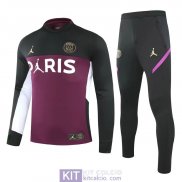 PSG x Jordan Formazione Felpa Purple + Pantaloni 2020/2021