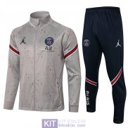 PSG x Jordan Giacca Grey Spots + Pantaloni Navy 2021/2022