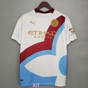 Maglia Manchester City Training Red White Blue 2021/2022