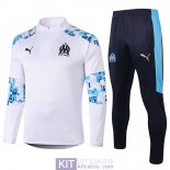 Olympique Marseille Formazione Felpa White + Pantaloni 2020/2021