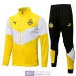 Borussia Dortmund Giacca Yellow White + Pantaloni Black 2021/202
