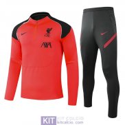 Liverpool Formazione Felpa Black Orange + Pantaloni 2020/2021