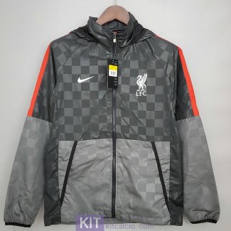 Liverpool Giacca A Vento Black Plaid 2021/2022