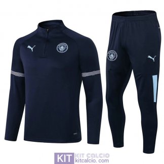 Manchester City Formazione Felpa Navy II + Pantaloni Navy II 202