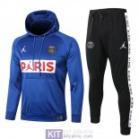 PSG x JORDAN Felpa Cappuccio Blue + Pantaloni 2020/2021