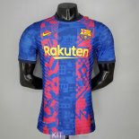 Maglia Authentic Barcelona Training Red Blue 2021/2022