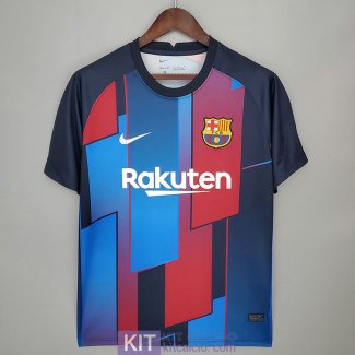 Maglia Barcelona Training Blue Red II 2021/2022