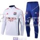 Olympique Lyonnais Formazione Felpa White + Pantaloni Blue 2021/