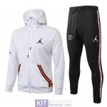 PSG x Jordan Giacca Cappuccio White Orange + Pantaloni 2020/2021