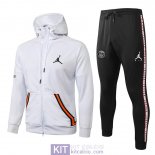 PSG x Jordan Giacca Cappuccio White Orange + Pantaloni 2020/2021