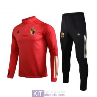 Belgio Formazione Felpa Red + Pantaloni 2020/2021