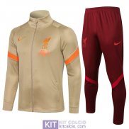 Liverpool Giacca Gold + Pantaloni Red 2021/2022