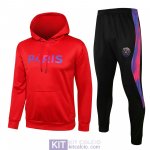PSG x Jordan Felpa Cappuccio Red + Pantaloni Black 2021/2022