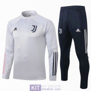 Juventus Formazione Felpa Light Grey + Pantaloni 2020/2021