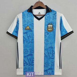 Maglia Argentina Commemorative White Blue 2021/2022