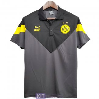 Maglia Borussia Dortmund Polo Black Grey 2020/2021