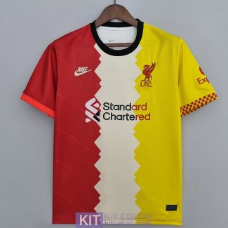 Maglia Liverpool Training Suit Red Yellow I 2022/2023